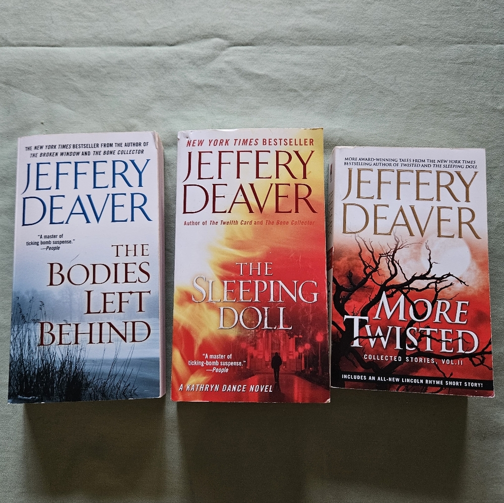 Jeffery Deaver Thriller Suspense Mystery 3‎ Book Bundle